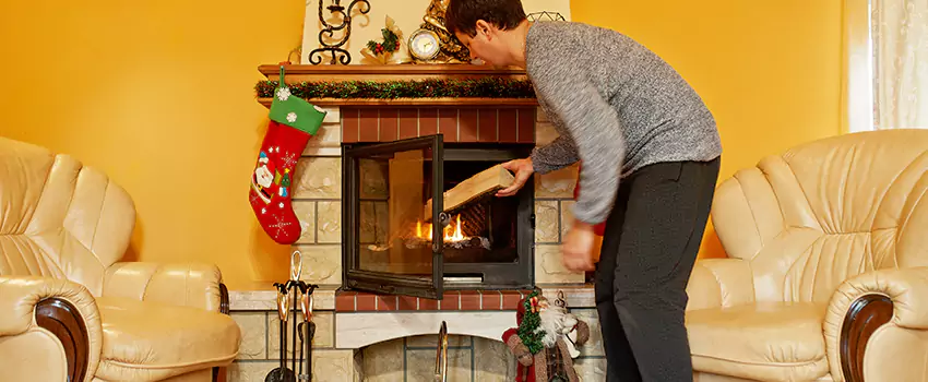 Rusted Metal Fireplace Restoration in The Colony, Texas